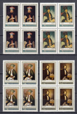 ROMANIA 1973 LP 826 EXPOZITIA FILATELICA SOCFILEX III BLOCURI DE 4 TIMBRE MNH foto