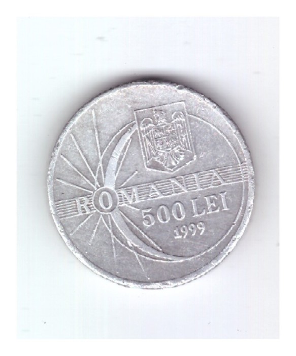 Moneda 500 lei 1999 Eclipsa, circulata, stare relativ buna, curata