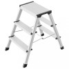 Scara Pliabila Hailo L90 Step-ke 2x3 Trepte, 60cm, Aluminiu, Argintiu/Negru, 150kg, Inaltime Max 260cm