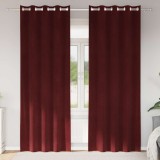 vidaXL Perdele opace 2 pcs Roșu Vin 140 x 245 cm Catifea 4107301