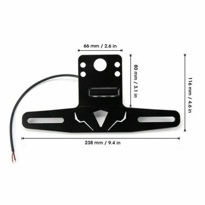 SUPORT NUMAR INMATRICULARE CU LED DIN ALUMINIU ATV / UTV foto