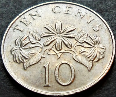 Moneda 10 CENTI - SINGAPORE, anul 1987 *cod 74 foto