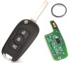 Cheie auto completa programabila, Techstar tip briceag, 3 butoane, compatibila Opel Astra K 2015&ndash;2021 &ndash; 434 MHz, cip ID46 PCF7961E, lama HU100