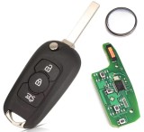 Cheie auto completa programabila, Techstar tip briceag, 3 butoane, compatibila Opel Astra K 2015&ndash;2021 &ndash; 434 MHz, cip ID46 PCF7961E, lama HU100