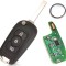 Cheie auto completa programabila, Techstar tip briceag, 3 butoane, compatibila Opel Astra K 2015&ndash;2021 &ndash; 434 MHz, cip ID46 PCF7961E, lama HU100