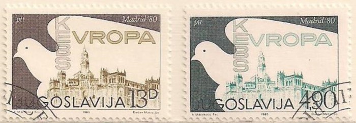 C2506 - Iugoslavia 1980 - Monezi 2v.neuzat,perfecta stare