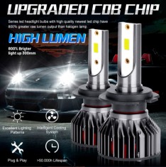 Set 2 becuri 9006 hb4 led 6000k 20000 lumeni 650w canbus fara eroare ! foto