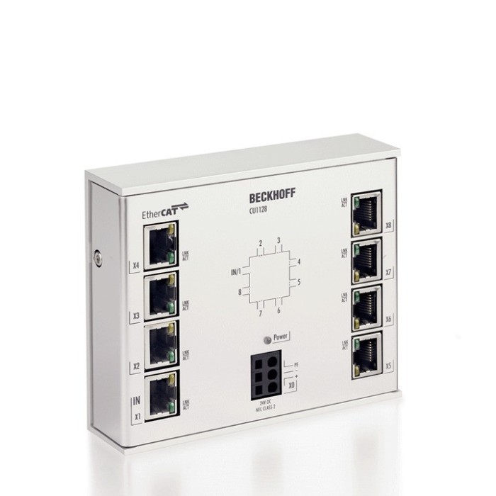 Switch Ethernet cu 8 porturi pentru şină DIN RJ45 IP20 24VDC