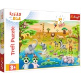 PUZZLE TREFL 24 MAXI BABIES AND THE BEAR SAFARI SuperHeroes ToysZone