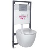 Set rezervor WC montat pe perete Kasos Pacific Chrome