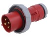 Conector AC Trifazat Amphenol 32A IP67, 4 Pini, 3+PE, IEC 60309, 415V AC, Alama, Cablu 2.5-6mm