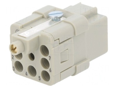 Conector Inserturi Contact Mamă 8 7 PE 10A Han Q PIN foto