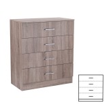 Comoda Miami Stejar York, 4 Sertare, 80x92 cm, PAL, Living, Dormitor, Hol