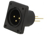 Soclu XLR 3 PIN THT Aurit 5A 19x24mm