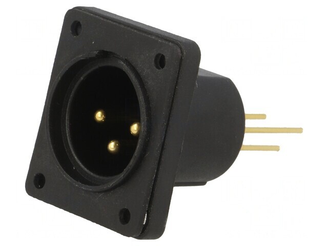 Soclu XLR 3 PIN THT Aurit 5A 19x24mm