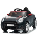 Cumpara ieftin Masinuta electrica pentru copii, Mini COOPER, 90W, 12V 7Ah, roti EVA, scaun tapitat, neagra