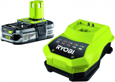 Kit acumulator si incarcator Ryobi, ONE+, 1,5 Ah, Litiu Plus, 18 V, RBC18L15 foto