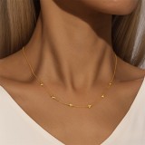 Cumpara ieftin Colier Minimalist din Argint 925 Placat cu Aur , Lant Fin cu Inimioare Multiple