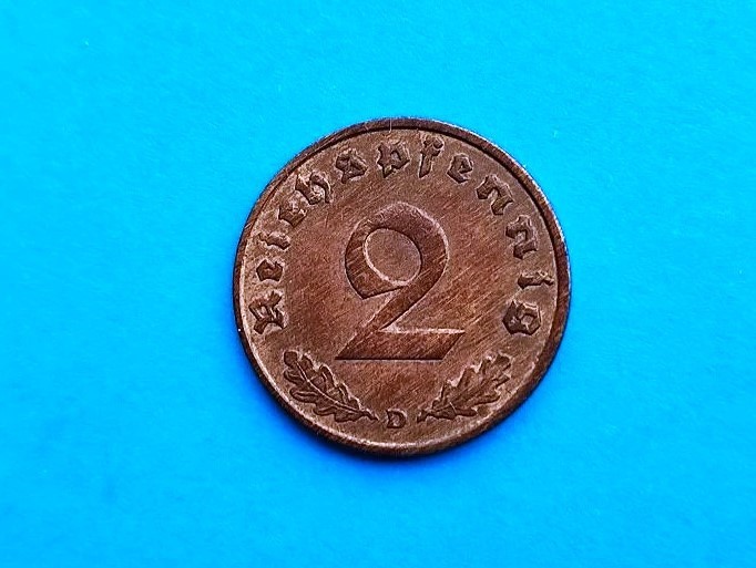2 Pfennig 1936 Lit. D -Germania-RAR!!