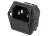 Conector alimentare AC soclu tată 10A 250VAC IEC 60320 6200