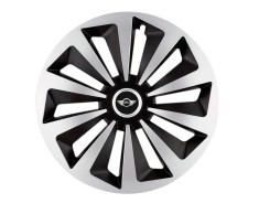 Set 4 capace roti Fox Gri-Negru R15 pentru gama auto Mini Cooper