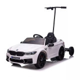 Masinuta electrica + hoverboard, Bmw M5 Competition 24V 14Ah premium, culoare Alba