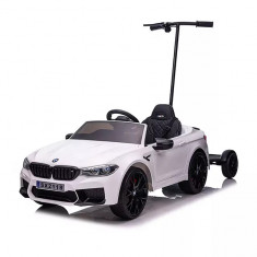 Masinuta electrica + hoverboard, Bmw M5 Competition 24V 14Ah premium, culoare Alba