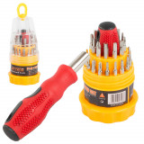 Set de șurubelnițe de precizie torx, 31 piese, cu v&acirc;rfuri magnetizate