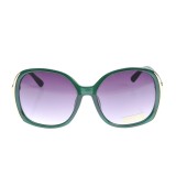 Ochelari de soare cu rama oversize verde si lentile degrade mov
