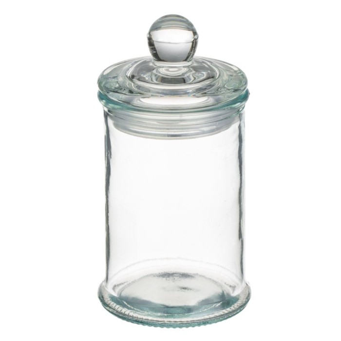 Borcan Sticlă, Cilindric, Capacitate 130ml, Transparent, 6x12cm