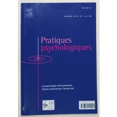 PRATIQUES PSYCHOLOGIQUES , VOL. 15 , No. 1 , LA PSYCHOLOGIE COMMUNAUTAIRE , DOSSIER coordonne par THOMAS SAIS , 2009