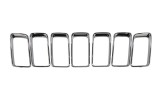 Cadru radiator Jeep Grand Cherokee (Wk2), 04.2013-10.2016, 7 piese; cromat; complet, Aftermarket