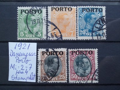 1921-Danemarca-Porto-Stampilate foto