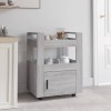Gossi carucior de bucatarie, gri sonoma, 60x45x80 cm, lemn prelucrat