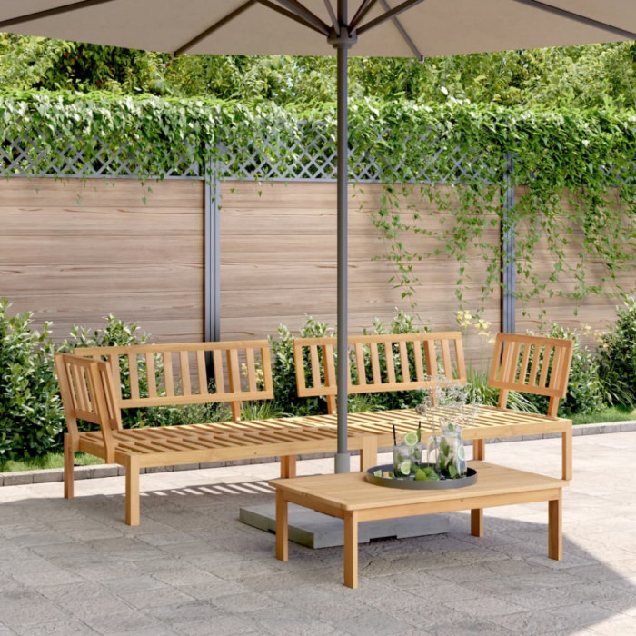 vidaXL Set canapele de colț paleți de grădină 2 buc. lemn masiv acacia