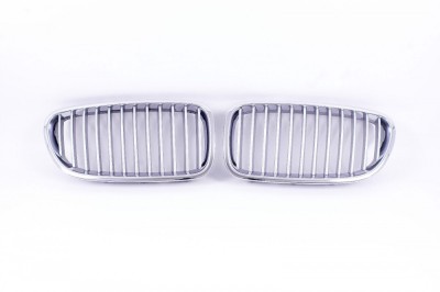 Grila radiator Bmw Seria 5 (F10/F11), 12.2009-, stanga, crom/argintiu, 51137261355, 201905-3 foto