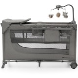 Patut de voiaj bebe cu accesorii, Kinderkraft Joy, dark grey
