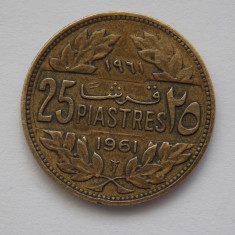 25 PIASTRES 1961 LIBAN