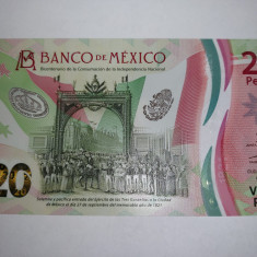 Mexic 20 Pesos Comemorativa 2021 Polimer Seria AD Semnatura 2 UNC