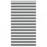 vidaXL Jaluzea tip zebra gri &icirc;nchis lățime țesătură 130,9 cm poliester