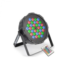 Beamz FlatPAR, 36 x 1W, reflector PAR, RGBW, LED-uri, DMX, IR, telecomanda foto