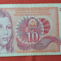 10 Dinara anul 1990 Bancnota Iugoslavia - Jugoslavije