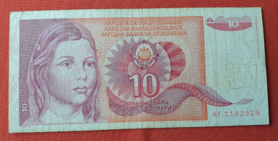 10 Dinara anul 1990 Bancnota Iugoslavia - Jugoslavije foto