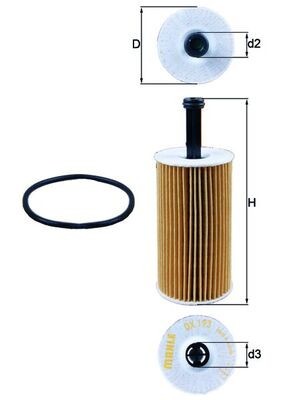 MAHLE OX 193D Filtru ulei foto