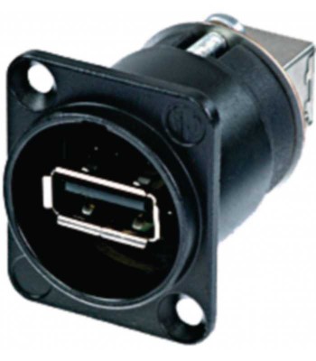 Adaptor panou priza USB A mama - USB B mama spate Neutrik NAUSB-W-B foto