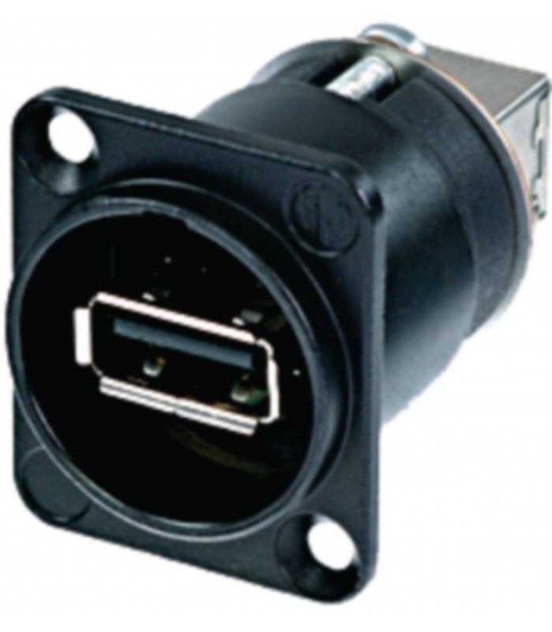 Adaptor panou priza USB A mama - USB B mama spate Neutrik NAUSB-W-B