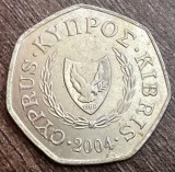 C50 CL 1 - Moneda foarte veche - Cipru - 50 centi - 2004