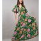 ROCHIE LUNGA BOHO CHIC MULTICOLORA INDIAN BUJORI ARLENA Verde S-M