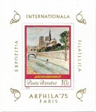 Colita Expozitia Internationala Filatelica &quot;Arphila &#039;75&quot; Paris, 1975 - NEOBLIT., Arta, Nestampilat