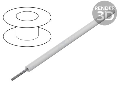 Cablu HookUp Wire Silicon Alb 30,5m foto